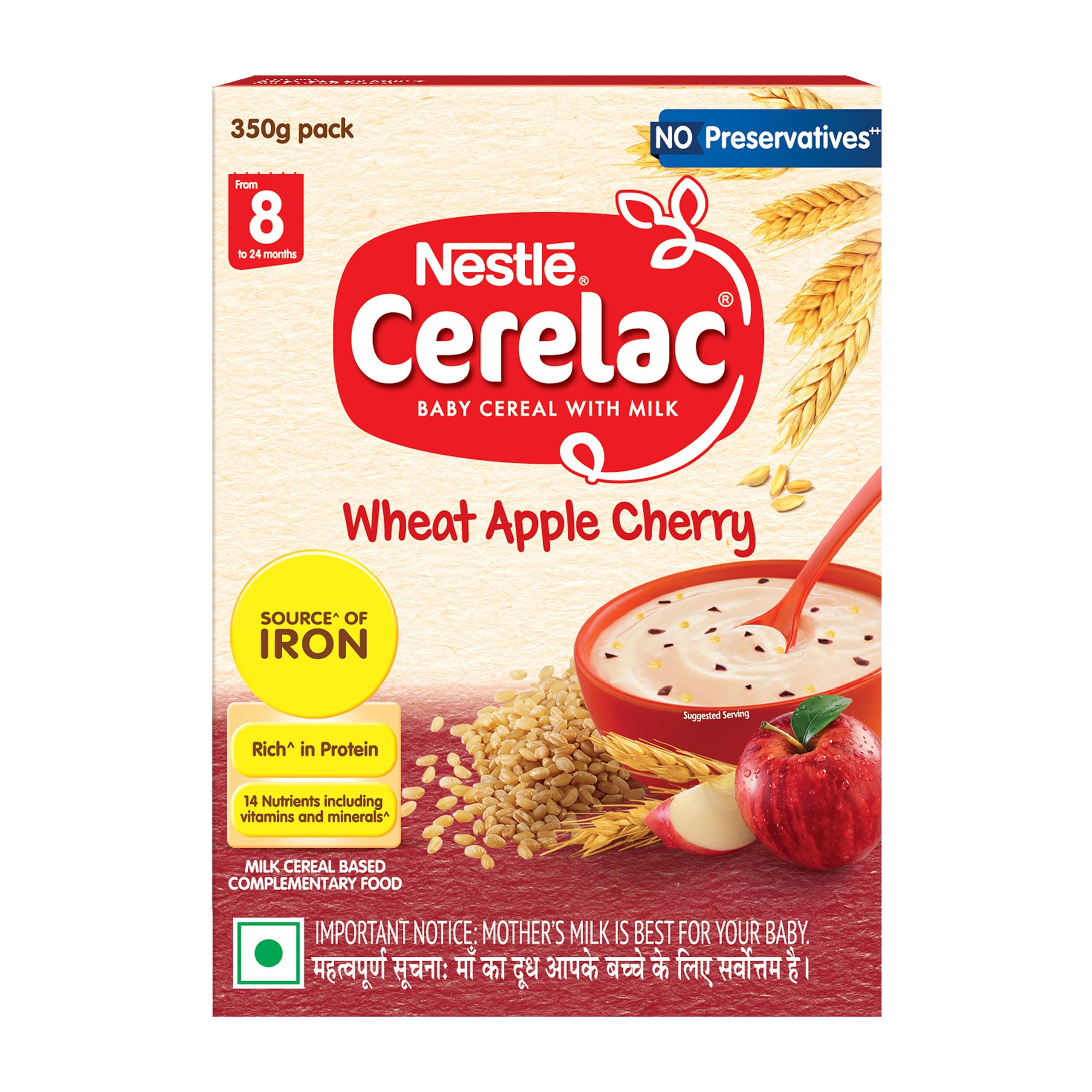 Cerelac Wheat Apple Cherry Ref 300gm