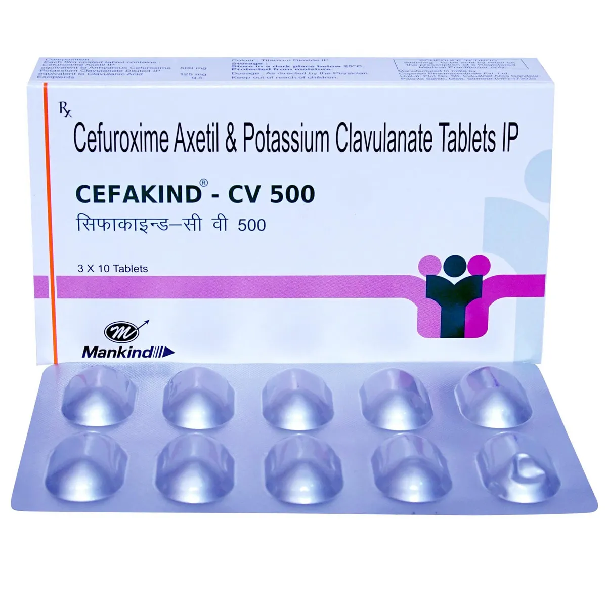 Cefakind CV 500mg Tab 10's