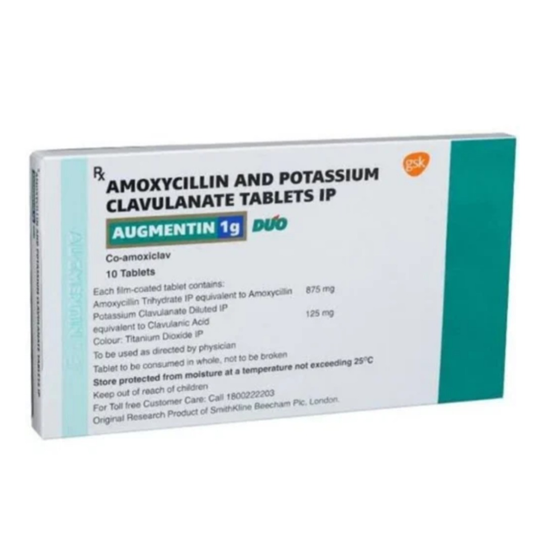 Augmentin Duo 1gm Tab 10's