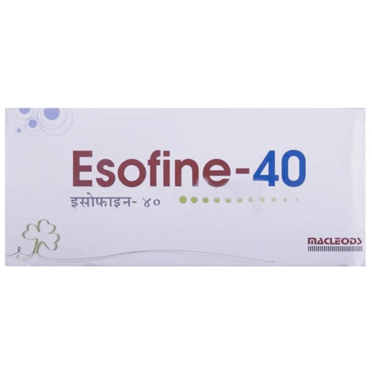 Esofine 40mg tab 10's