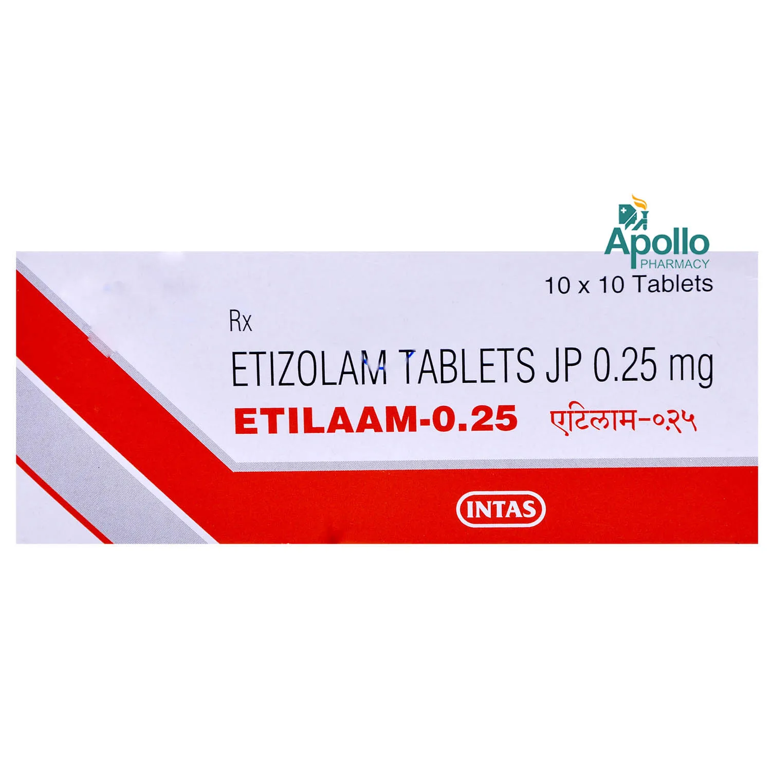 Etilaam 0.25mg Tab 10's