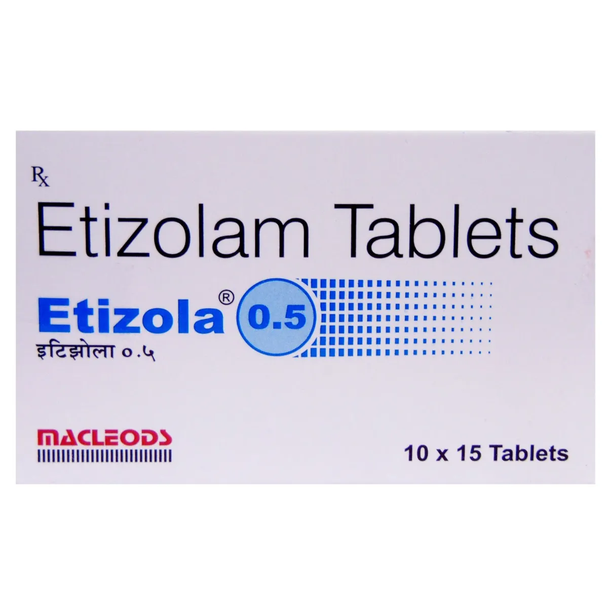 Etizola 0.5mg Tab 15's
