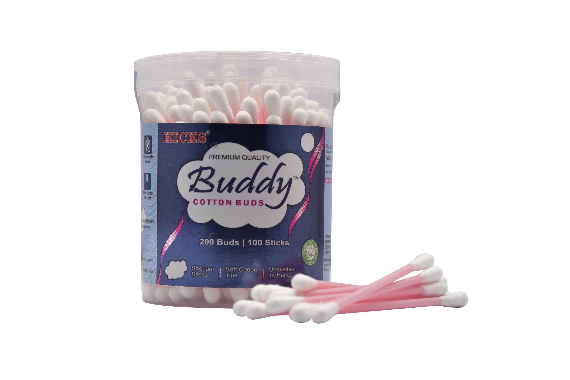 Cotton Swabs in Jar Hicks Box