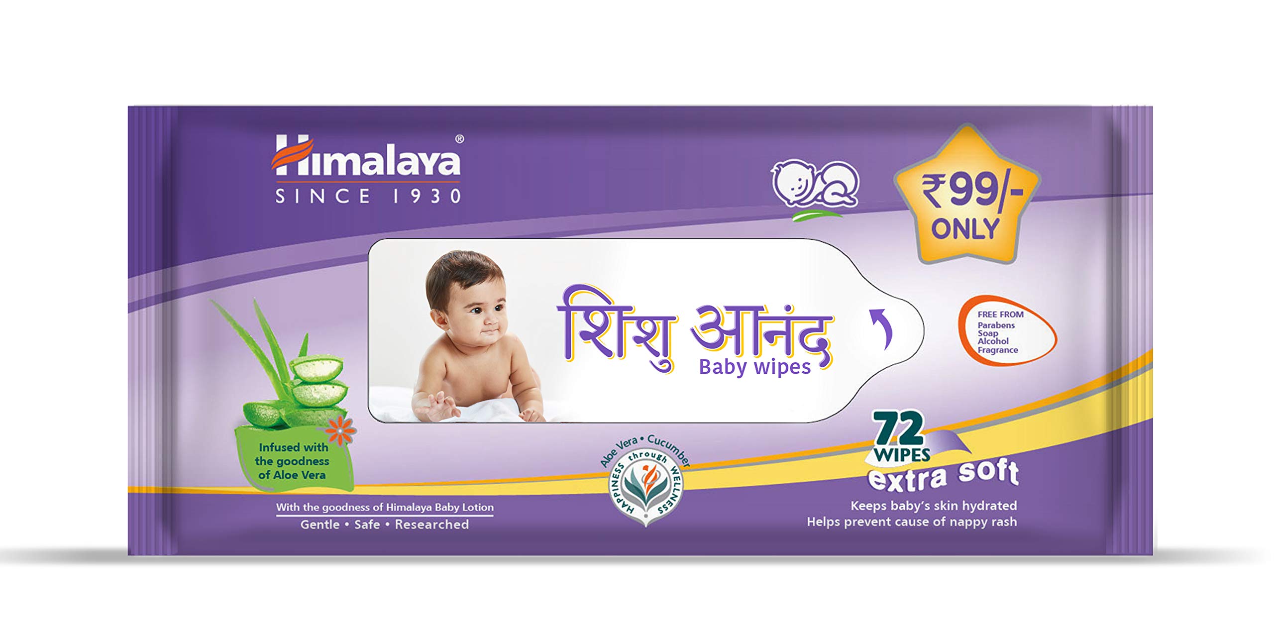 Himalaya Baby Wipes Shishu 72N