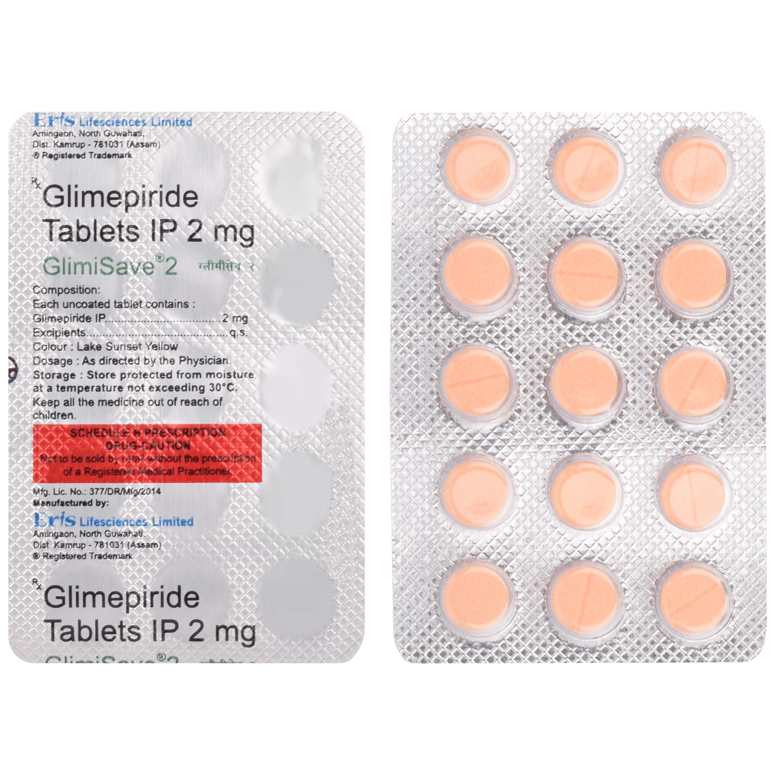Glimisave 2mg Tab 15's