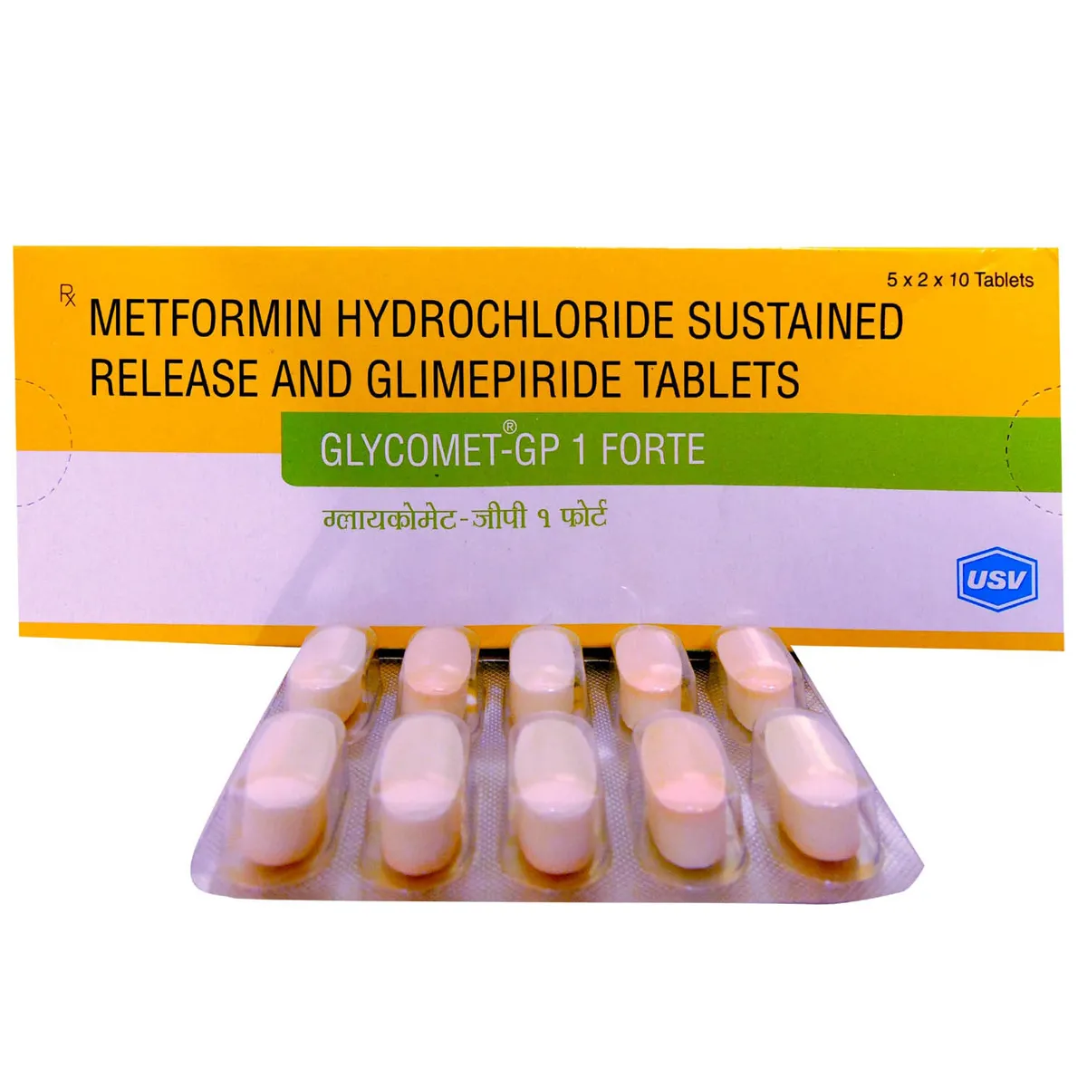 Glycomet GP 1 Forte Tab 10's