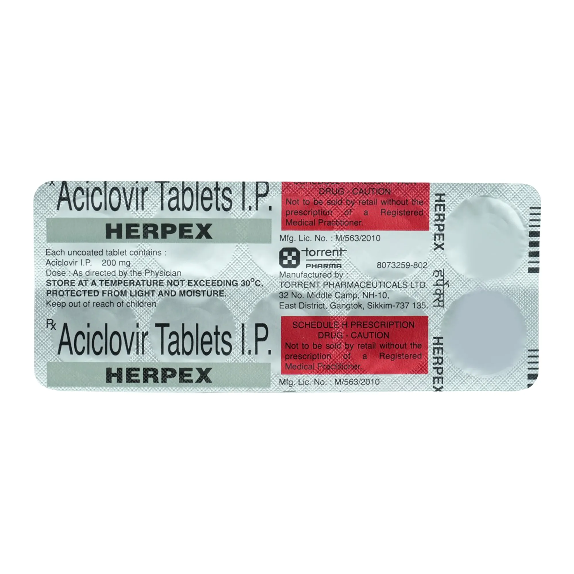 Herpex 200mg Tab 10's