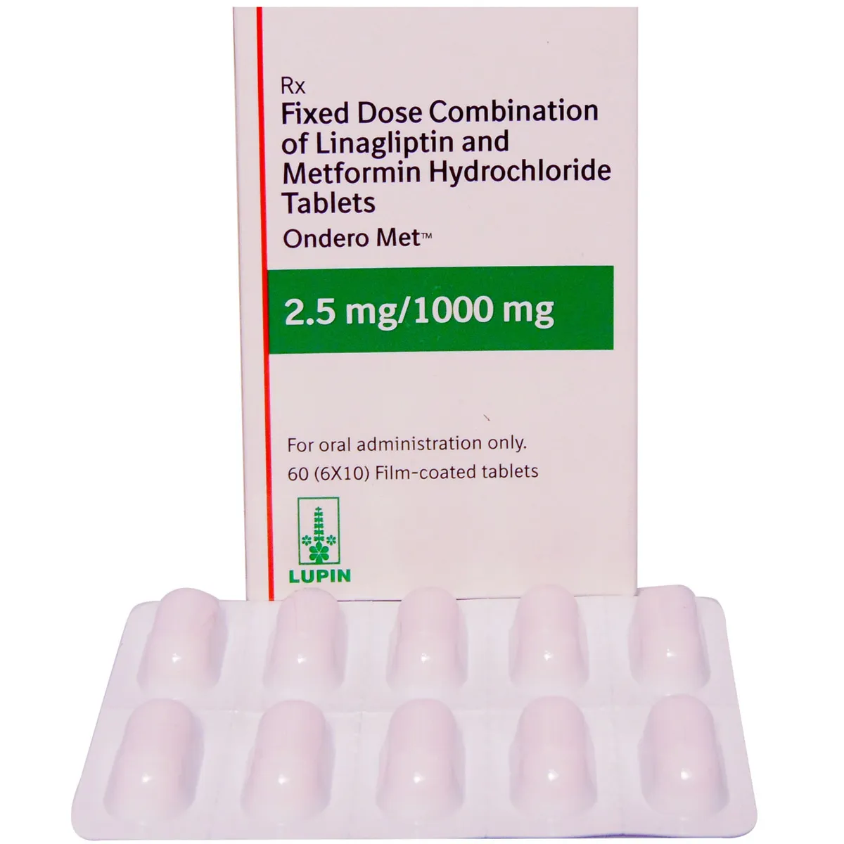 Ondero Met 2.5/1000mg Tab 10's