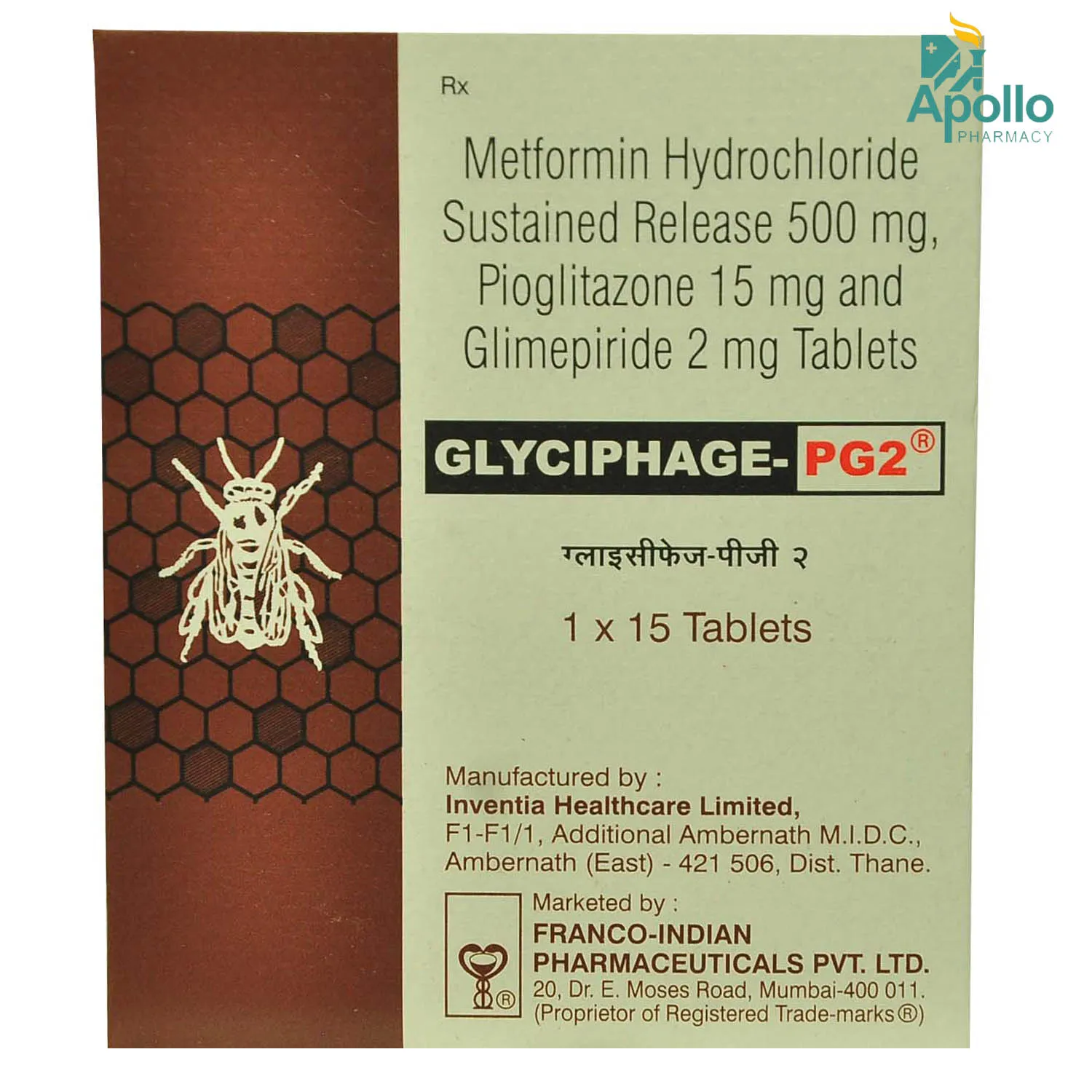 Glyciphage PG 2mg Tab 15's