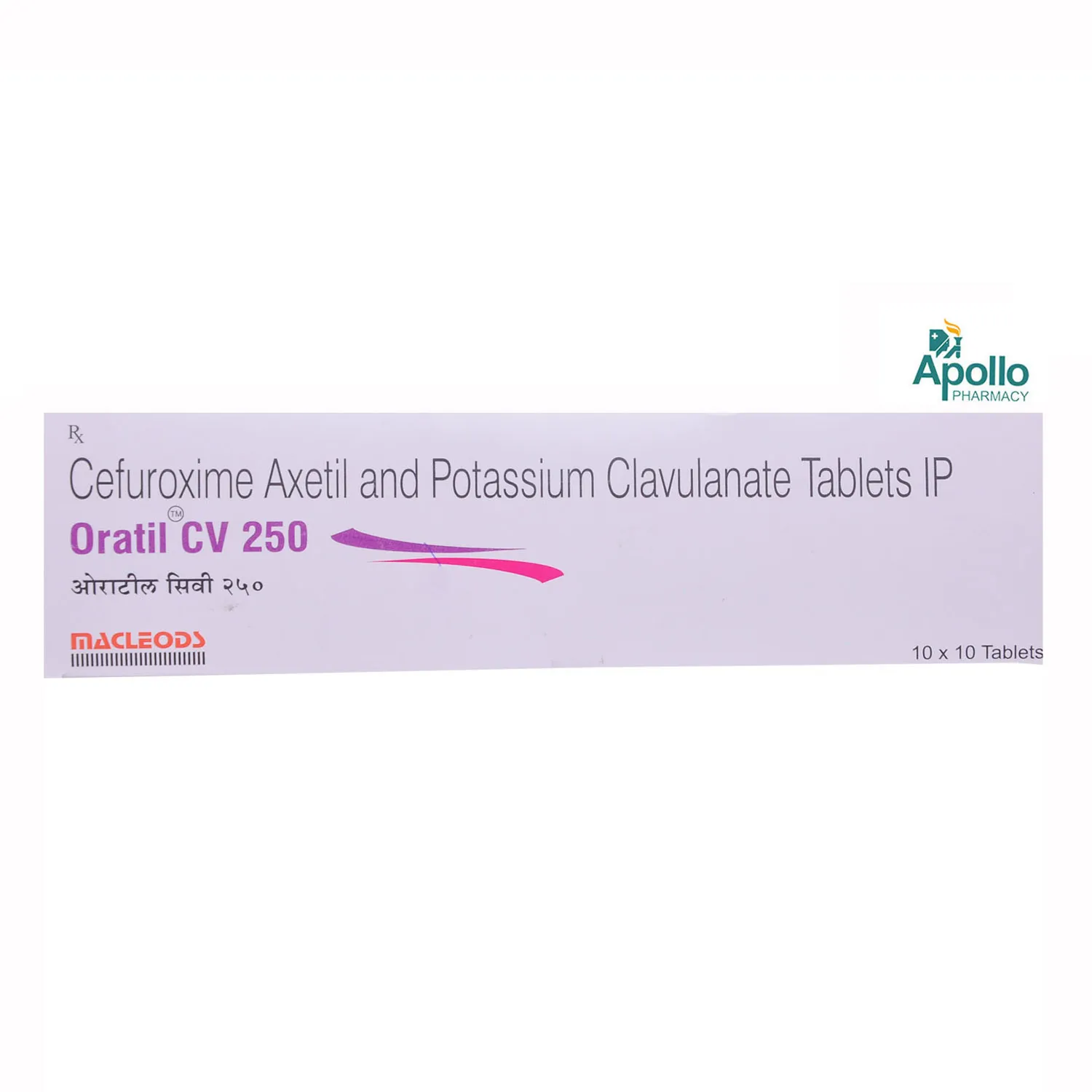 Oratil CV 250mg Tab 10's